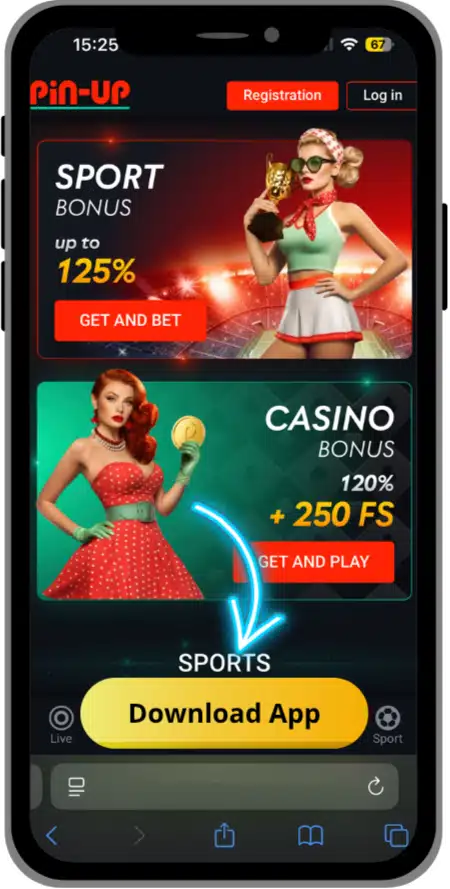 Pin-Up bonus offers screen