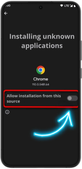 Allow unknown app sources